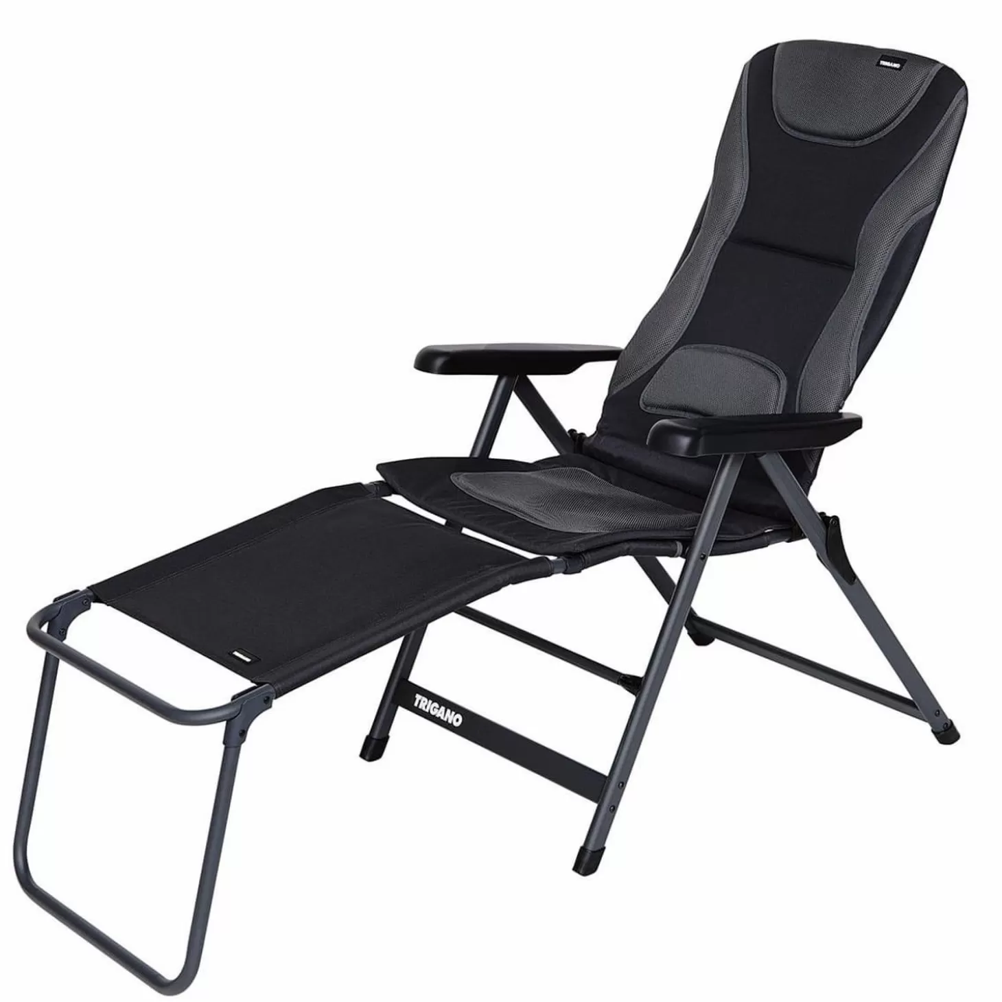 Trigano Pack Fauteuil Camping Graphite Matelasse + Repose-Pied< Bons Plans
